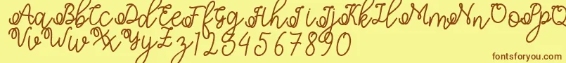 Shafiyyah Font – Brown Fonts on Yellow Background