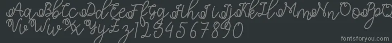 Шрифт Shafiyyah – серые шрифты на чёрном фоне