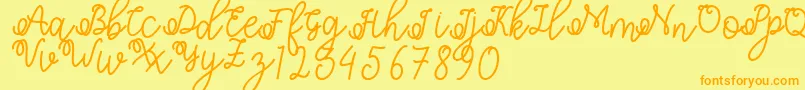 Shafiyyah Font – Orange Fonts on Yellow Background