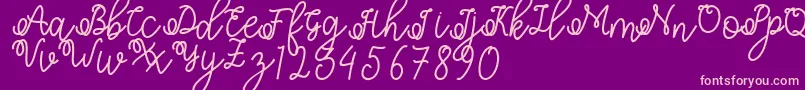 Shafiyyah Font – Pink Fonts on Purple Background