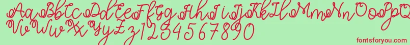 Shafiyyah Font – Red Fonts on Green Background
