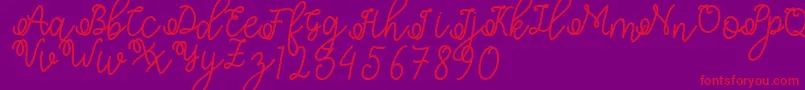 Shafiyyah Font – Red Fonts on Purple Background