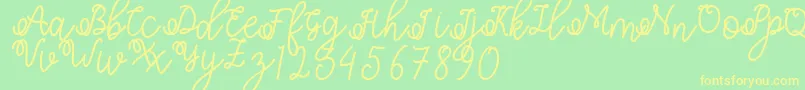 Shafiyyah Font – Yellow Fonts on Green Background