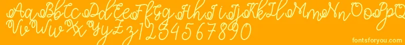 Shafiyyah Font – Yellow Fonts on Orange Background