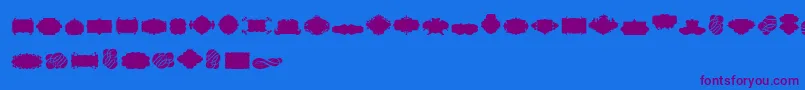 CornucopiaCaligraficaTwo-Schriftart – Violette Schriften auf blauem Hintergrund