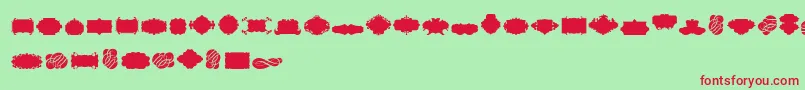 CornucopiaCaligraficaTwo Font – Red Fonts on Green Background
