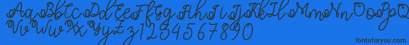 Shafiyyah-Schriftart – Schwarze Schriften auf blauem Hintergrund