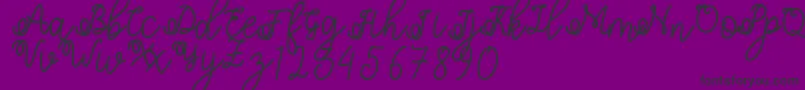 Shafiyyah-Schriftart – Schwarze Schriften auf violettem Hintergrund