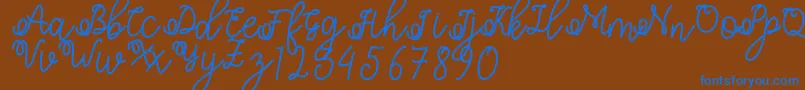 Shafiyyah Font – Blue Fonts on Brown Background