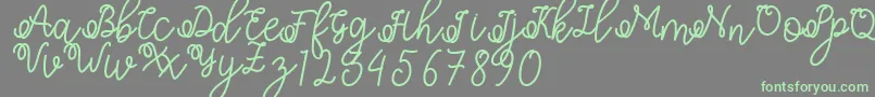 Shafiyyah Font – Green Fonts on Gray Background