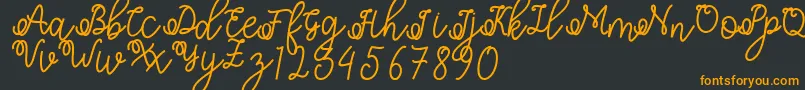 Shafiyyah Font – Orange Fonts on Black Background