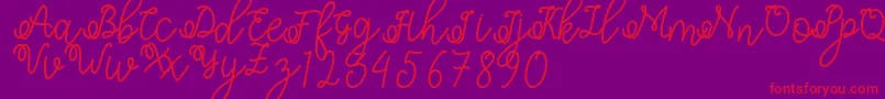 Shafiyyah Font – Red Fonts on Purple Background
