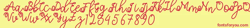 Shafiyyah Font – Red Fonts on Yellow Background