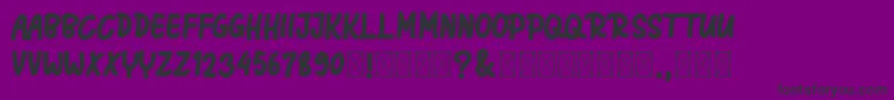 Шрифт ShagieHodie – чёрные шрифты на фиолетовом фоне