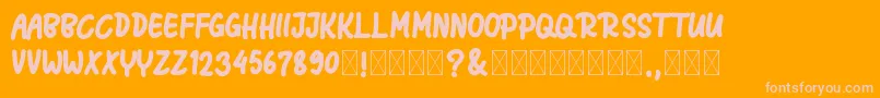 ShagieHodie Font – Pink Fonts on Orange Background
