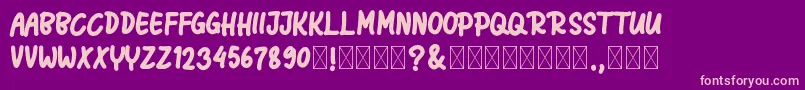 ShagieHodie Font – Pink Fonts on Purple Background