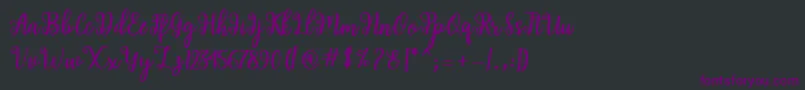 Shaila Script Font – Purple Fonts on Black Background