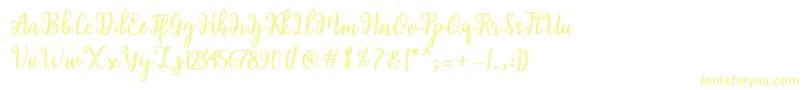 Шрифт Shaila Script – жёлтые шрифты