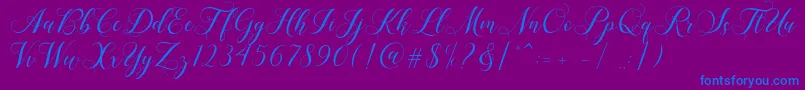 Shailena Font – Blue Fonts on Purple Background