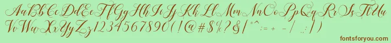 Shailena Font – Brown Fonts on Green Background