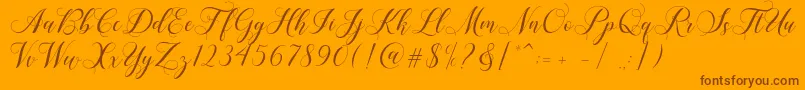 Shailena Font – Brown Fonts on Orange Background