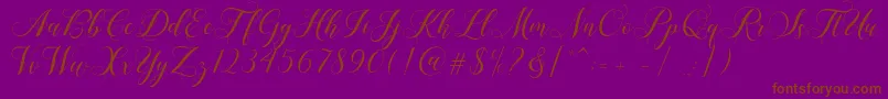 Shailena Font – Brown Fonts on Purple Background