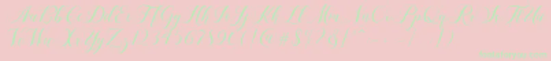 Shailena Font – Green Fonts on Pink Background