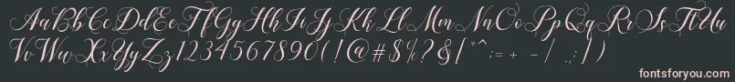 Shailena Font – Pink Fonts on Black Background