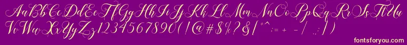 Shailena Font – Yellow Fonts on Purple Background