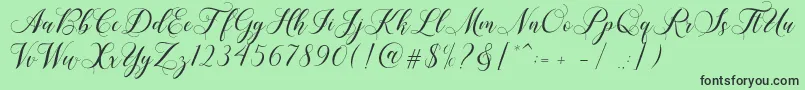 Shailena Font – Black Fonts on Green Background