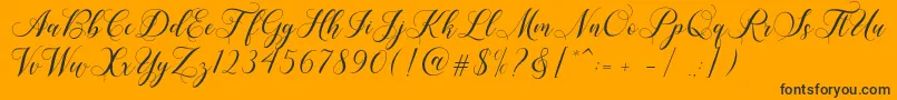 Shailena Font – Black Fonts on Orange Background