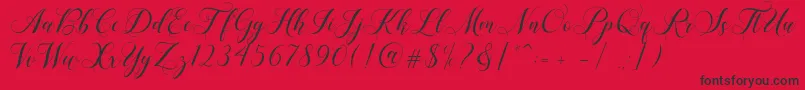 Shailena Font – Black Fonts on Red Background