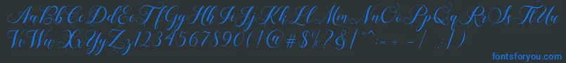 Shailena Font – Blue Fonts on Black Background