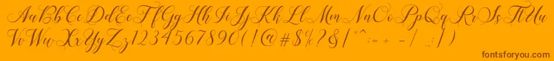 Shailena Font – Brown Fonts on Orange Background