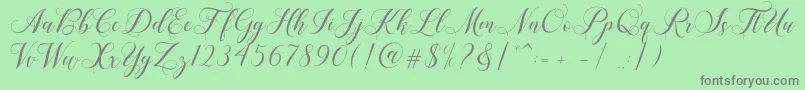 Shailena Font – Gray Fonts on Green Background