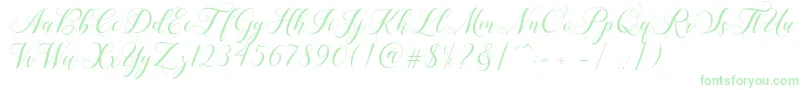 Shailena Font – Green Fonts on White Background