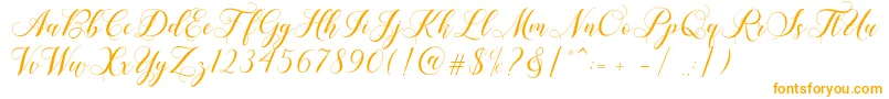 Shailena Font – Orange Fonts on White Background