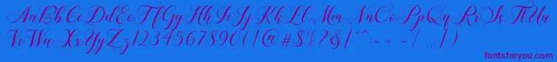 Шрифт Shailena – фиолетовые шрифты на синем фоне