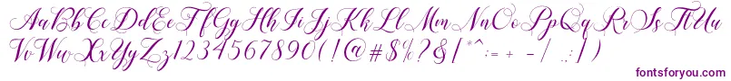 Shailena Font – Purple Fonts on White Background