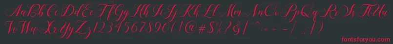 Shailena Font – Red Fonts on Black Background