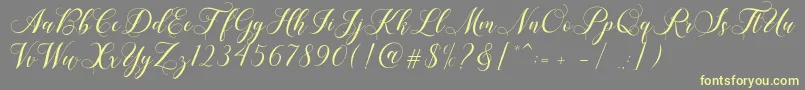 Shailena Font – Yellow Fonts on Gray Background