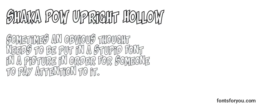 Shaka Pow Upright Hollow Font