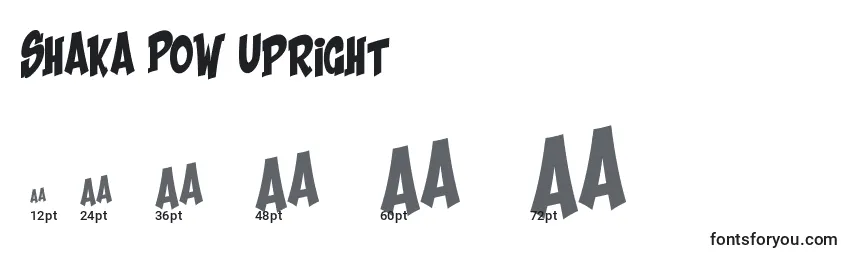 Shaka Pow Upright Font Sizes