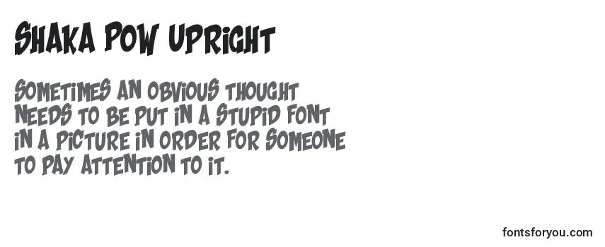 Шрифт Shaka Pow Upright