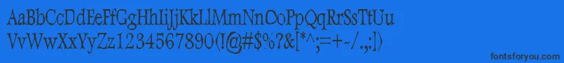 DweeboGothicCondensed Font – Black Fonts on Blue Background