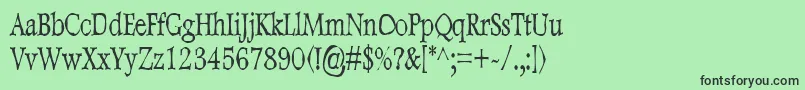 DweeboGothicCondensed Font – Black Fonts on Green Background