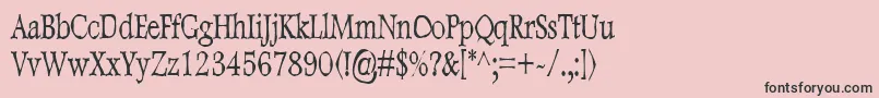 DweeboGothicCondensed Font – Black Fonts on Pink Background