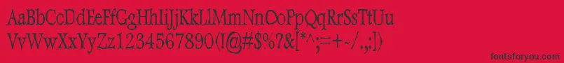 DweeboGothicCondensed Font – Black Fonts on Red Background