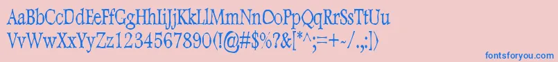 DweeboGothicCondensed Font – Blue Fonts on Pink Background