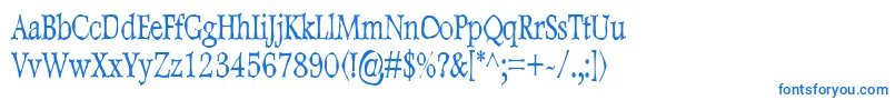 DweeboGothicCondensed Font – Blue Fonts on White Background